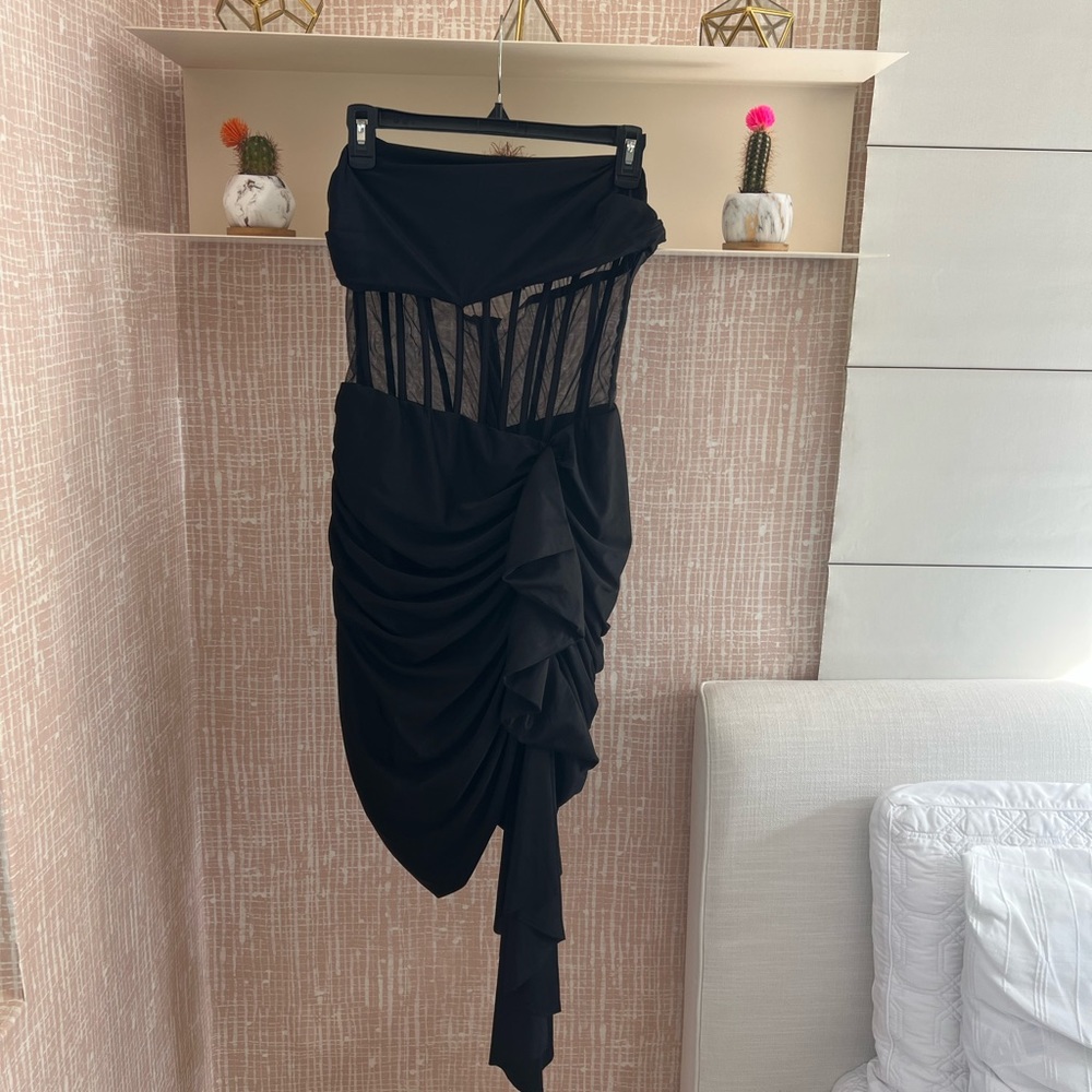 Black mini dress
